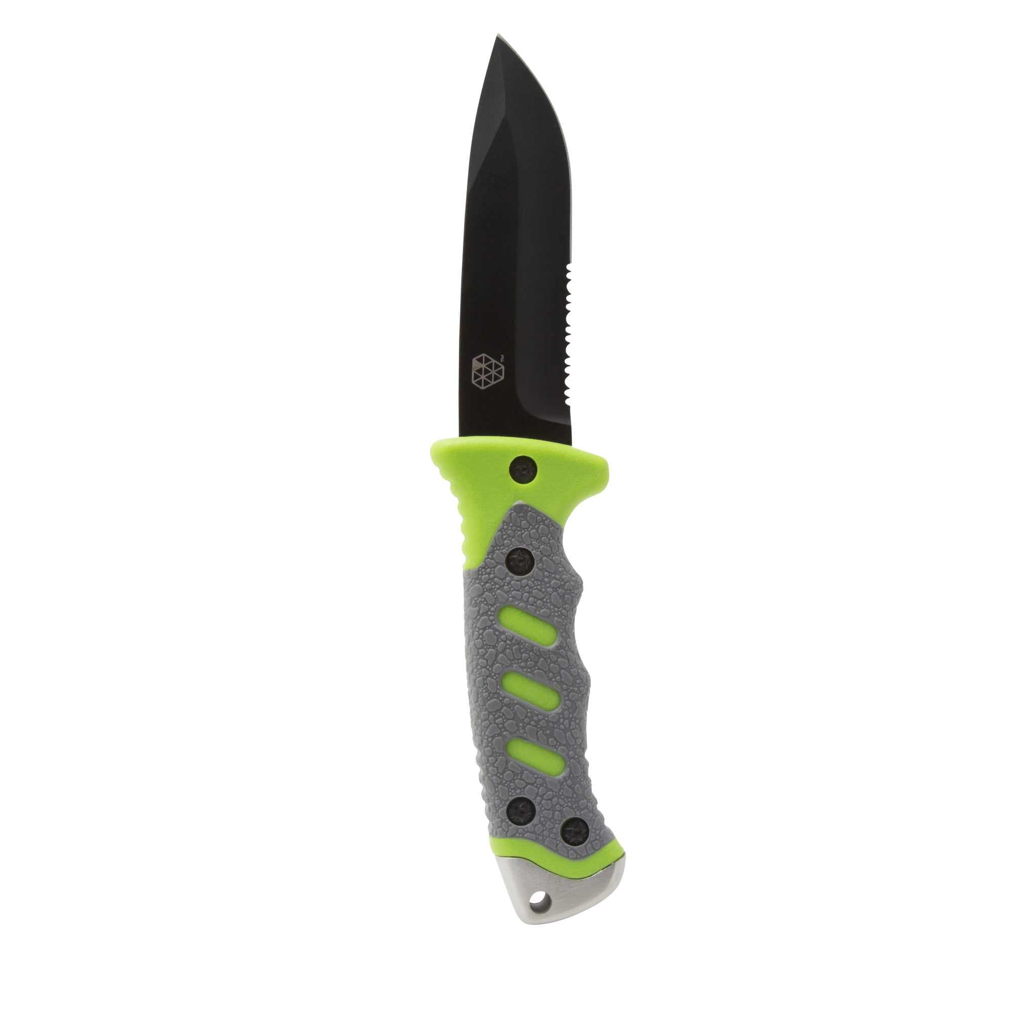 BOUNDARY 92737 Outdoor Survival Knife with Fixed 4.5-Inch Partially Serrated 420 Stainless Blade and Sheath, Survival Tools