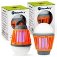 BOUNDERY Outdoor Bug Zapper - 2-in-1 Waterproof, Rechargeable Light ...