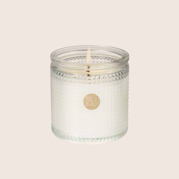 Aromatique Bourbon Bergamot Textured Glass Scented Jar Candle
