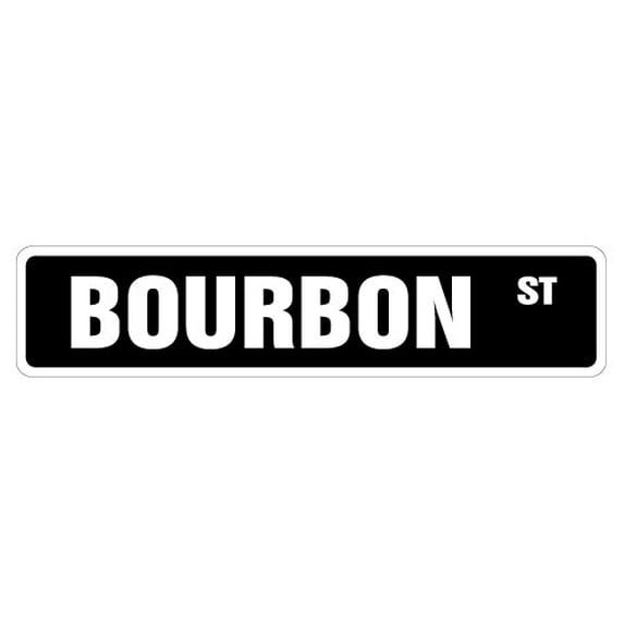 BOURBON Street Sign whiskey drinker new orleans NOLA | Indoor/Outdoor | 30" Wide