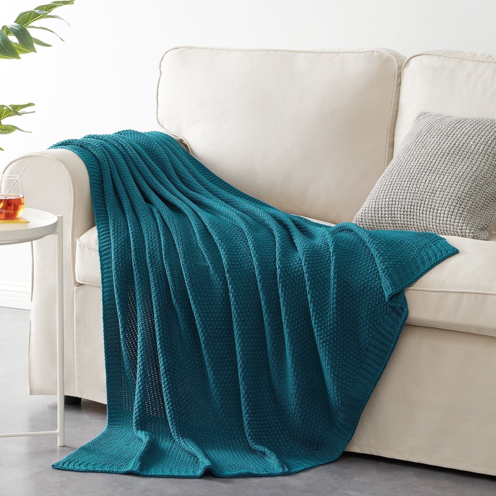 Bourina Bed Throw Acrylic Chunky Knitted Throw Blanket，Suitable for ...