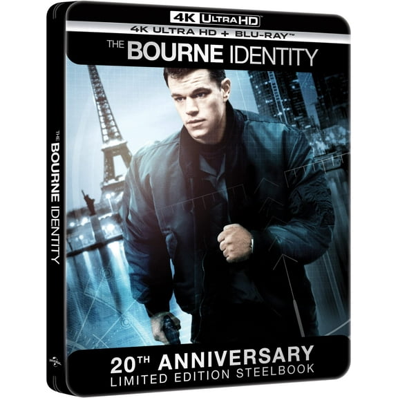 BOURNE IDENTITY, 20th Ann. Steelbook (4K Ultra HD + Blu-Ray) (4K Ultra HD)