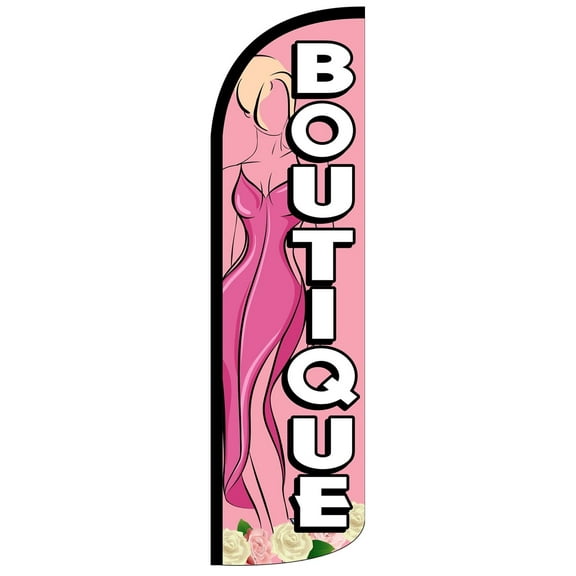 BOUTIQUE Windless Flag (Hardware Not Included) |Advertisement /Business Flags | Feather Flag |