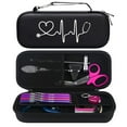 thumbnail image 1 of BOVKE Stethoscope Case fits 3M Littmann Classic III, Lightweight II S.E, MDF Acoustica Deluxe Dual Head, Cardiology IV, Stethoscope Holder with Pocket for Nurse Accessories for Work, Black+Black, 1 of 7