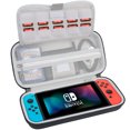 thumbnail image 1 of BOVKE Switch Case Compatible with Nintendo Switch, Hard Protective Nintendo Switch Carrying Case with Game Cartridges Storage & Playstand Function, Extra Mesh Pouch for Switch Accessories, Black, 1 of 7