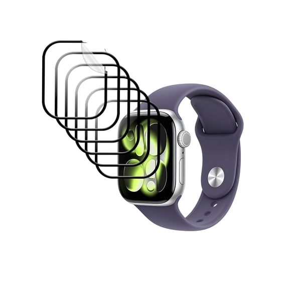 BOVUGAC6 pack) Composite Screen Protector for Apple Watch S12 43mm, Clear AntiScratch Watch Screen Protective Film