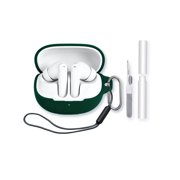 BOVUGAC Suitable for QCY Buds ANC silicone protective case, dustproof and anti drop earphone charging case-Green