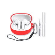 BOVUGAC Suitable for QCY Buds ANC silicone protective case, dustproof and anti drop earphone charging case-Red
