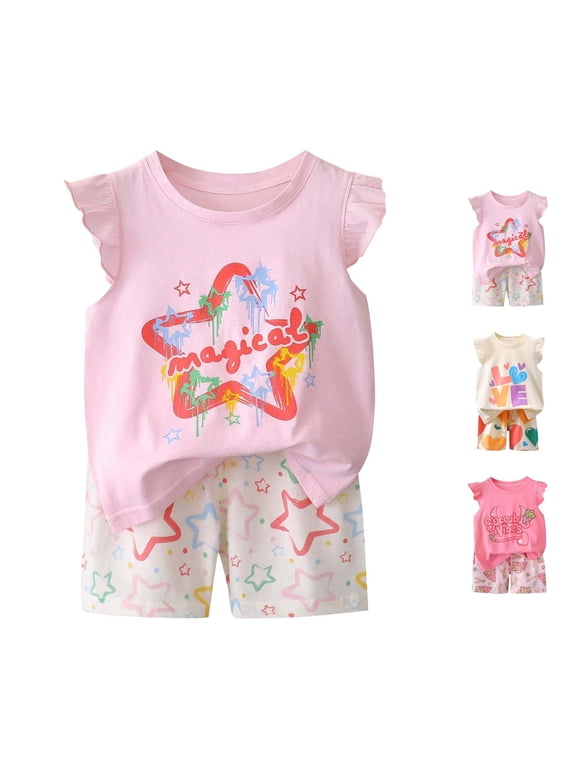 Boys Girls Summer Clothing Sets, Girls' Summer Sleeveless Ruffled Round Neck Lace Embroidery Mesh Princess Bow Short Pants Round Neck Tank Top Sets Summer Outfits