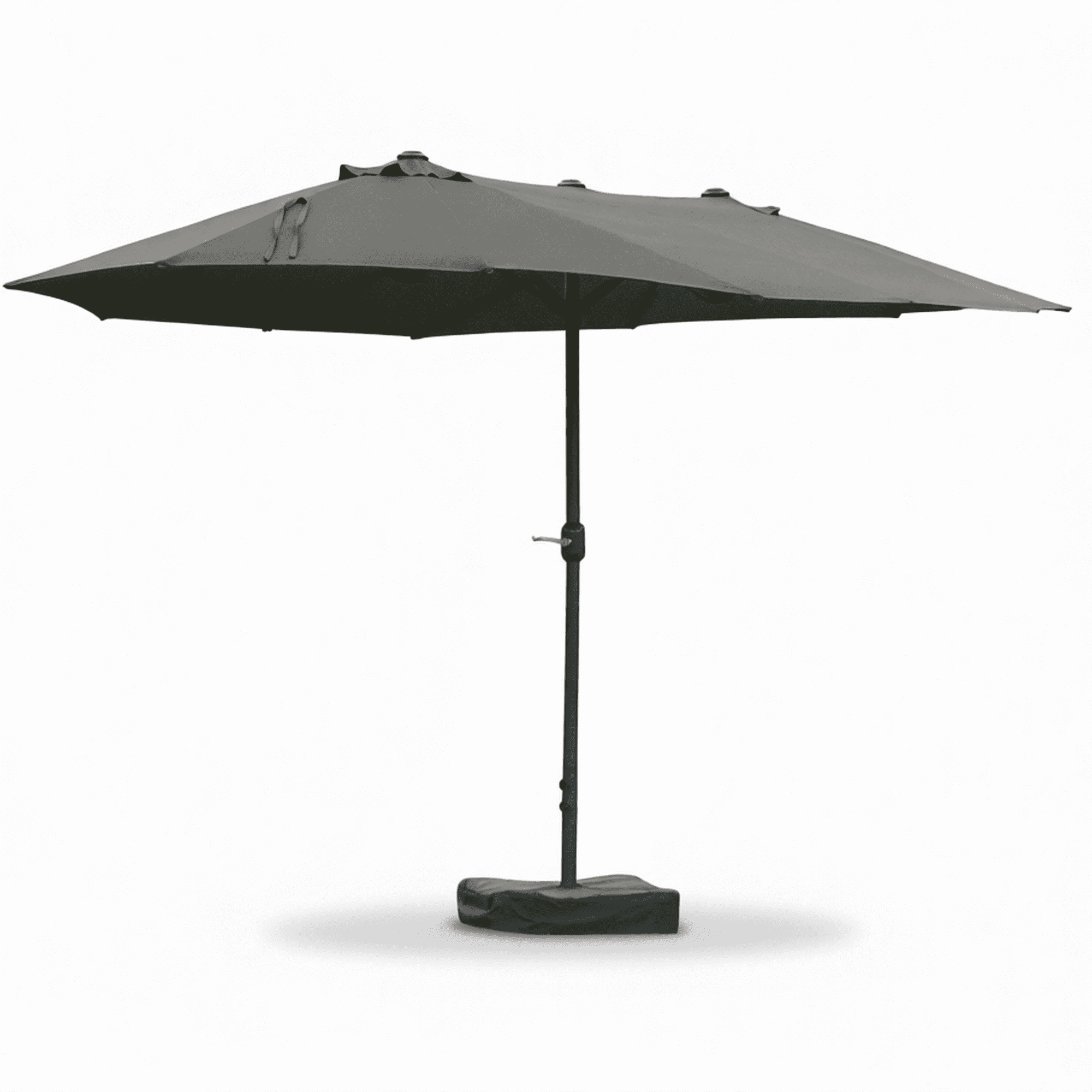 Rectangular Sides Signs BOVZA 15 ft Double-Sided Rectangular Patio Umbrella with Base, Steel ...