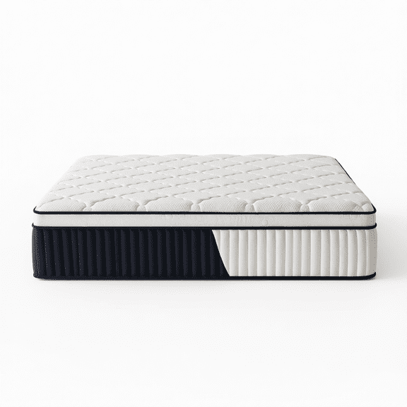 BOVZA Queen Mattress, 10 Inch Hybrid Mattress Queen Size, Memory Foam and Individually Wrapped Pocket Springs, Medium Firm Support for Pressure Relief, Mattress in a Box