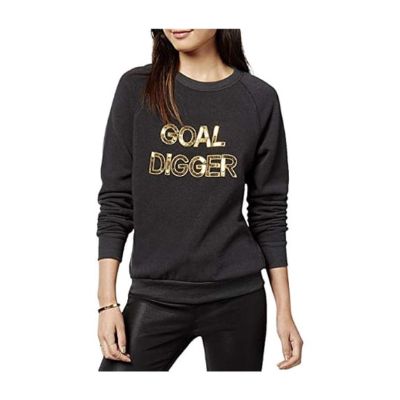 BOW & DRAPE $68 Womens New 1315 Black Sequined Long Sleeve Crew Neck Top S B+B