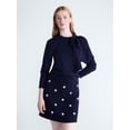 thumbnail image 1 of Free Assembly Women's and Women's Plus Bow Neck Sueded Terry Sweatshirt, Sizes XS-4X, 1 of 5
