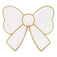 thumbnail image 1 of Bow-Shaped Clear and Gold Plastic 12" x 10.51" Serving Tray, by Way To Celebrate, 1 of 6