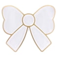 thumbnail image 1 of Bow-Shaped Clear and Gold Plastic 12" x 10.51" Serving Tray, by Way To Celebrate, 1 of 5