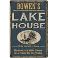 thumbnail image 1 of BOWEN'S Lake House Blue Cabin Home Decor 12 x 18 Matte Finish Metal 112180038370, 1 of 1