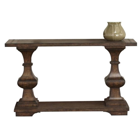 BOWERY HILL Console Table or Sofa Table, Living Room, Entry Way, Hallway in Kona Brown