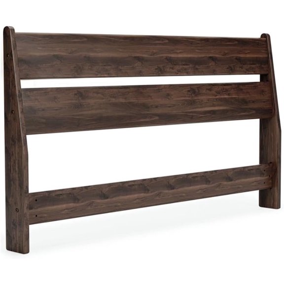 BOWERY HILL Contemporary Queen Panel Headboard, Engineered Wood, Mocha Brown Finish, 64.72 W x 35.71 H in, Replicated Walnut Grain, Minimal Modern Style for Bedroom Decor