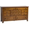 thumbnail image 1 of BOWERY HILL Wooden Dresser with 7 Drawers for Bedroom,Living Room,Hallway in Oak, 1 of 3