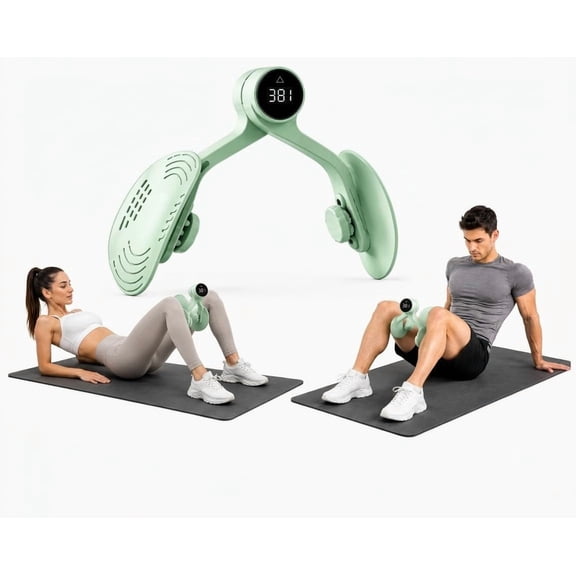 BOWHILL Thigh Master & Pelvic Floor Trainer - Inner Thigh Leg Exerciser with Digital Counter, Adjustable Resistance Hip Trainer Workout Equipment for Home - GREEN