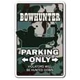 thumbnail image 1 of BOWHUNTER Aluminum Sign bow hunter deer arrow hunt parking hunting hobby target | Indoor/Outdoor | 24" Tall, 1 of 4