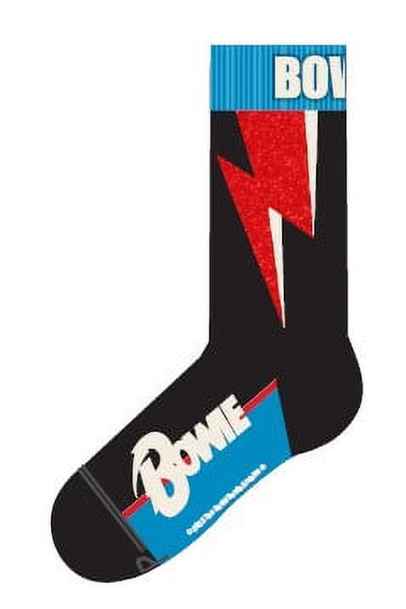 BOWIE RED FLASH CREW SOCKS, BLACK, ONE SIZE, MEN'S
