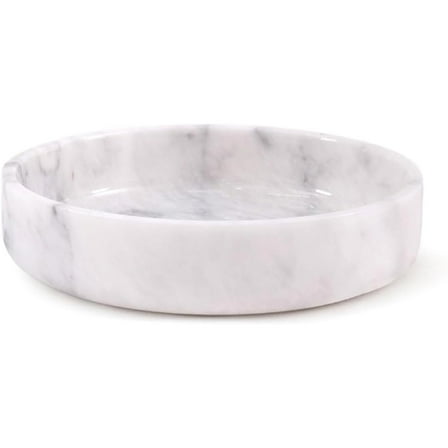 Radicaln Marble Serving Bowl 8" White Fruits and Vegetables Bowl for Kitchen Counter, Modern Entryway Table Accessories & Candy Bowl