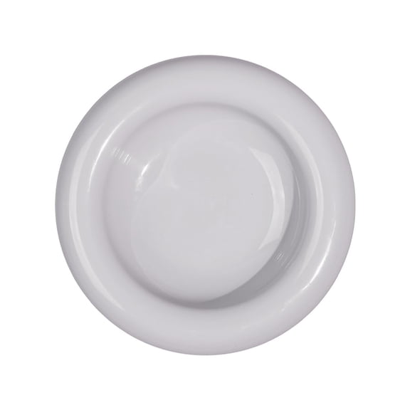 BOWLBOWL Cat & Dog Bowl, 7.3 in (18.5cm) Wide & Shallow, Premium Ceramic, Whisker-Friendly, Centers Food, No-Spill, Microwave/Dishwasher Safe, Made in Korea, Hello Bowl (Donut, Ash Gray)