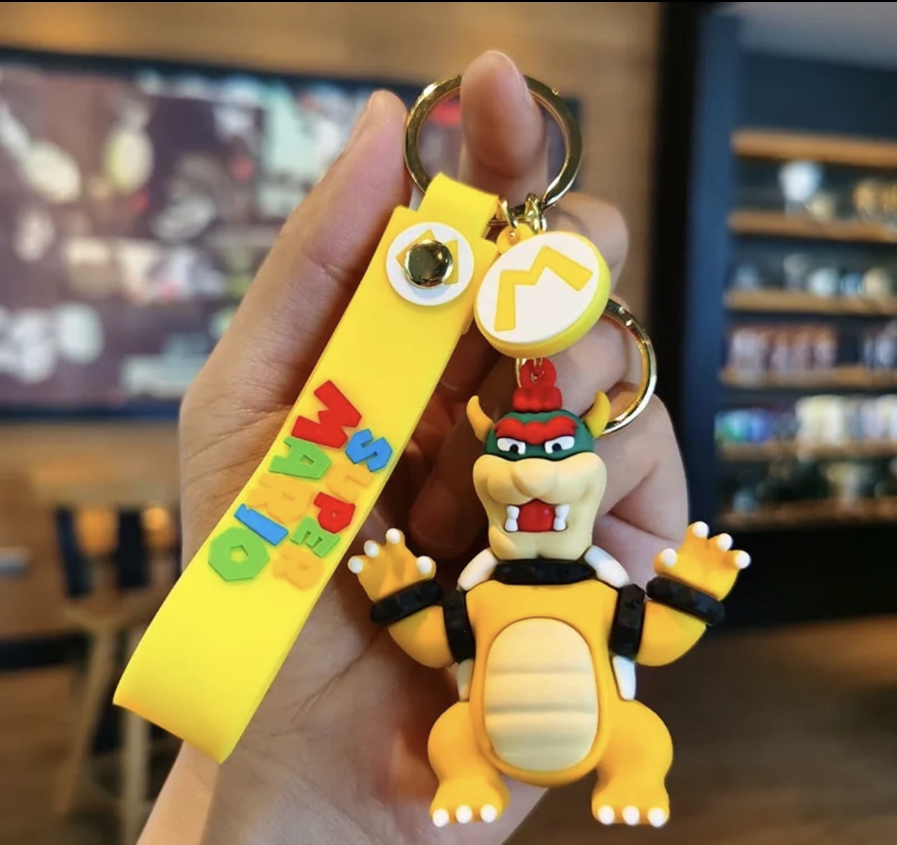 BOWSER Super Mario Characters 3D Keychain Quality Silicone Bowser Carrying Strap