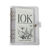 BOWTONG PVC Loose-leaf Book Saving Challenge Easy And Funny Way To Save 2.5K/5K/10K Savings Planner Budget And For Cash Envelopes G5M6