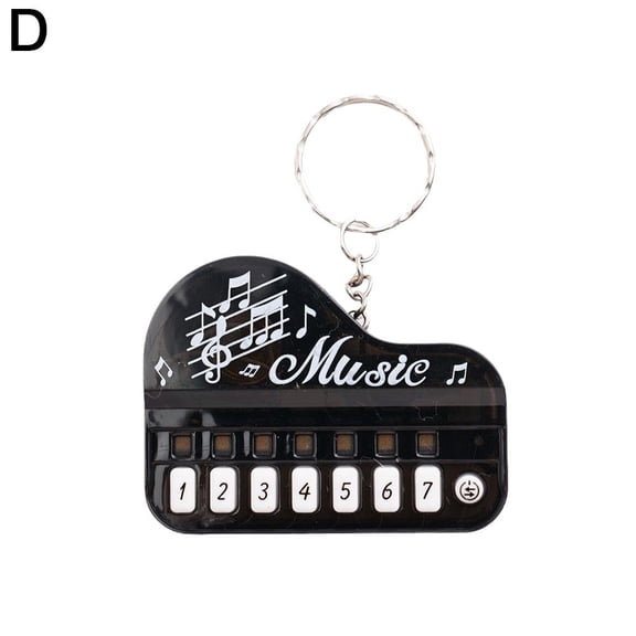 BOWTONG Piano Keychain Musical Instrument Toy Portable Mini Keyboard Friend Lover Electronic Piano Playable Gift K0X1 Music Jewelry