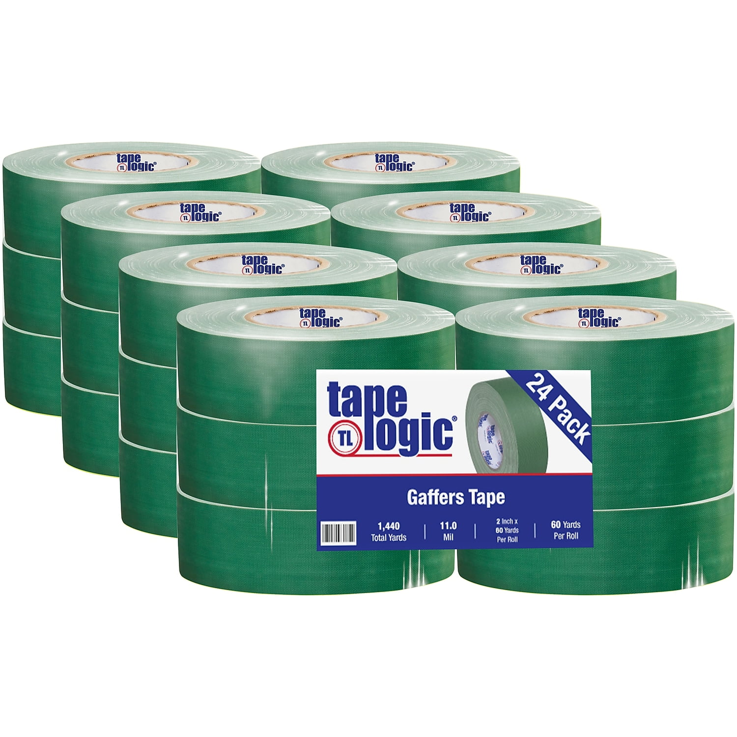 BOX 2" x 60 yds Green 11 Mil Gaffers Tape
