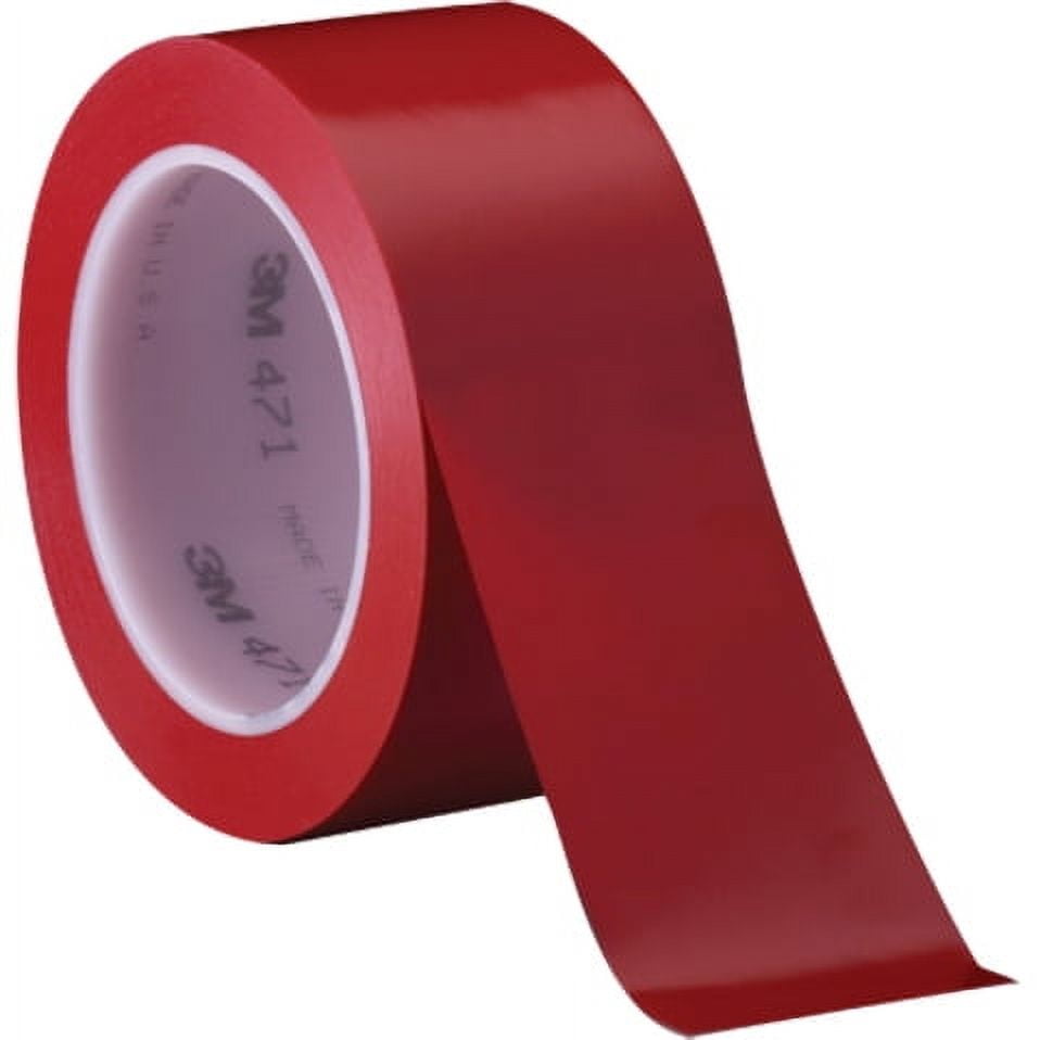 Box Partners T963471R .50 in. x 36 yds. Red 3M- 471 Solid Vinyl Tape