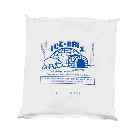 Ice-Brix™ Cold Packs 6-1/4" x 6" x 1" White 18/Case IB16BPD