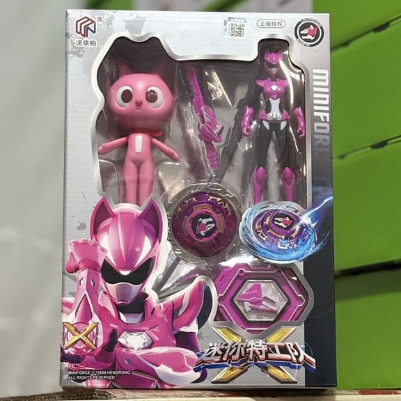 BOX Miniforce Gyro Squad Toys | Volt, Max & Lucy Spinning Battle Dolls w/ Box