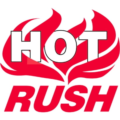 Tape Logic® Preprinted Shipping Labels, DL3194, "Hot Rush", 6" x 6", Red/White, Roll Of 500