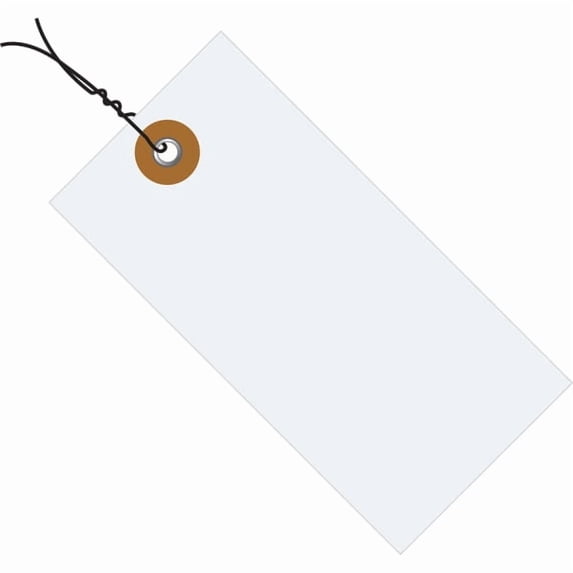 Tyvek® Prewired Shipping Tags, #5, 4 3/4" x 2 3/8", White, Box Of 1,000