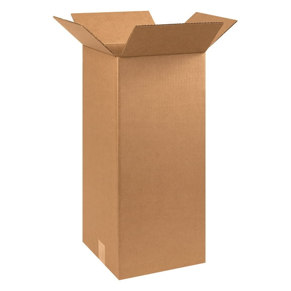 BOX USA 101024 Tall Corrugated Boxes,10"x10"x24",Kraft,PK25