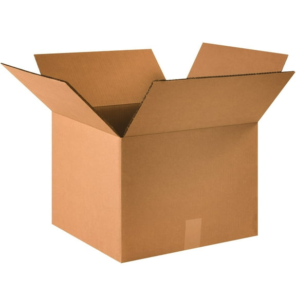 BOX USA 15 Pack of Heavy-Duty Double Wall Corrugated Cardboard Boxes, 16" L x 16" W x 10" H, Kraft, Shipping, Packing and Moving