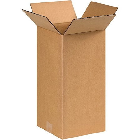 BOX USA 6x6x14 Tall Corrugated Boxes, Tall, 6L x 6W x 14H, Pack of 25 Shipping, Packaging, Moving, Storage Box for Home or Business, Strong Wholesale Bulk Boxes