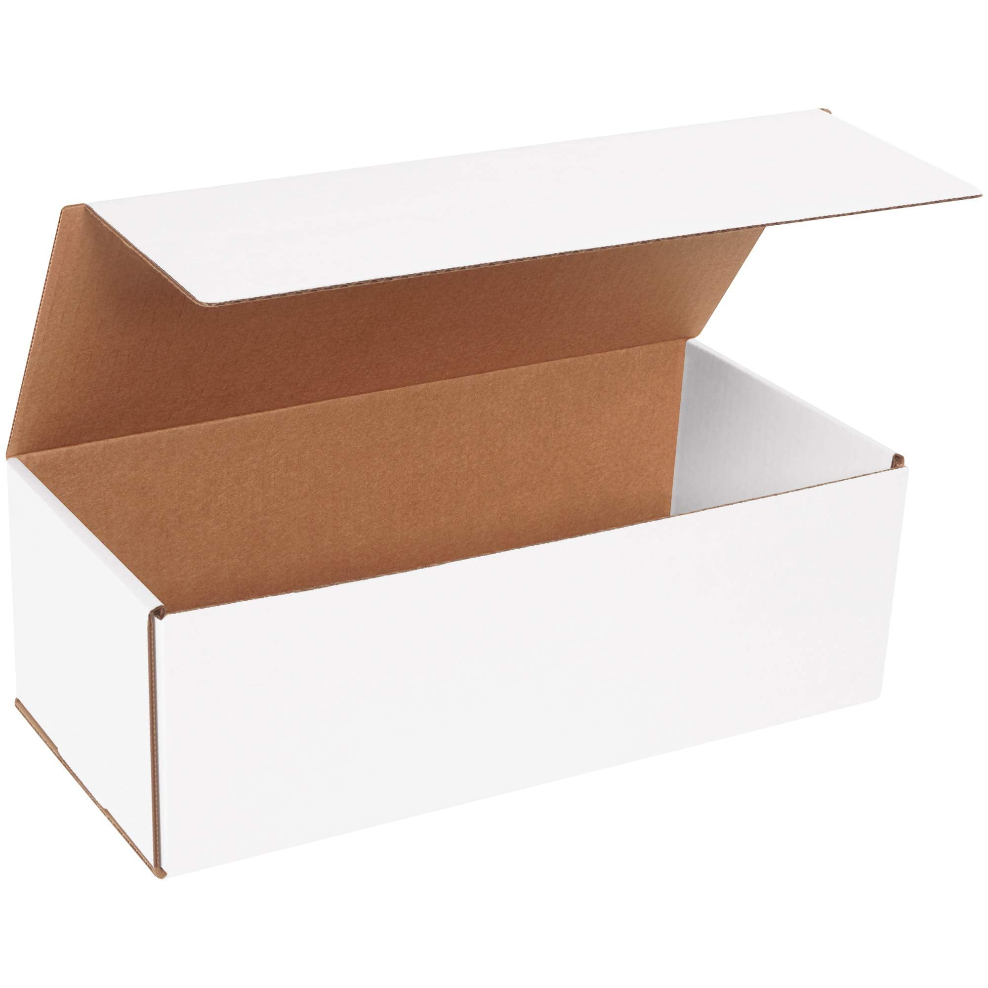 BOX USA BM1575 Corrugated Mailers 15x7x5 Inches | Pack Of 50 White Shipping Boxes | Strong Lightweight Packaging
