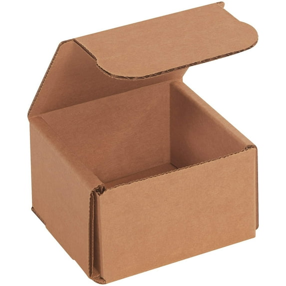 BOX USA BM332K Corrugated Mailers, 3" x 3" x 2", Kraft Pack of 50