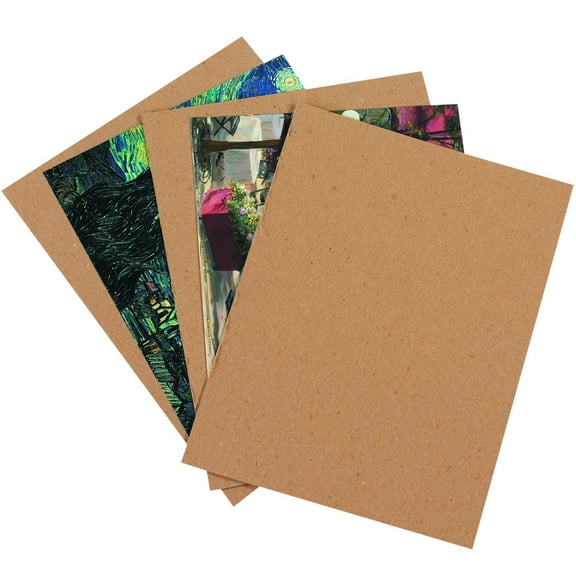 BOX USA Chipboard Sheets, 8" x 10", Kraft Brown, 22 Pt. Medium Duty, for Package Protection, Scrapbooking and Picture Frame Backing, 1050 Sheets