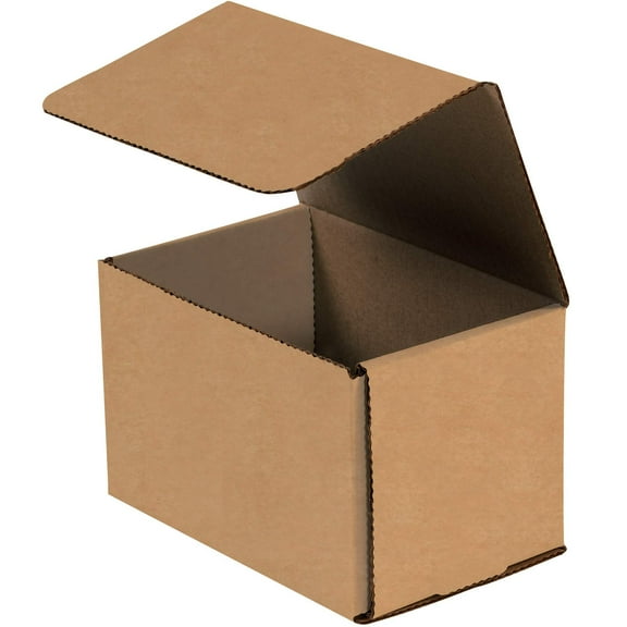 BOX USA Shipping Boxes Small 6"L x 4"W x 4"H, 50-Pack Corrugated Cardboard Box for Packing, Moving and Storage