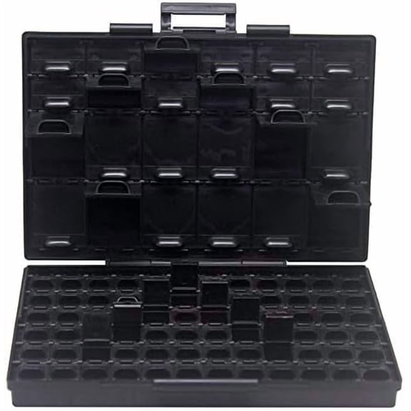 BOXALL96AS 96 Compartments Anti-static ESD Safe Empty Enclosure SMD SMT IC diode Parts Organizer Transistor