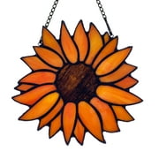 BOXCASA Sun Flower Tiffany Style Stained Glass Window Hangings Panel for Home Decor Gift for mom,Friends 5.3"6.2