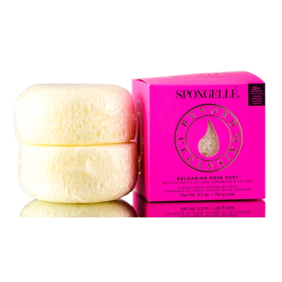 Spongelle Body Wash Infused Buffers Duet - Bulgarian Rose Duet