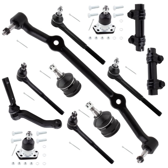 BOXI 12pc Front Inner Outer Tie Rods Ball Joints Idler Arm 2WD for Chevrolet S10, GMC Jimmy S15 Sonoma
