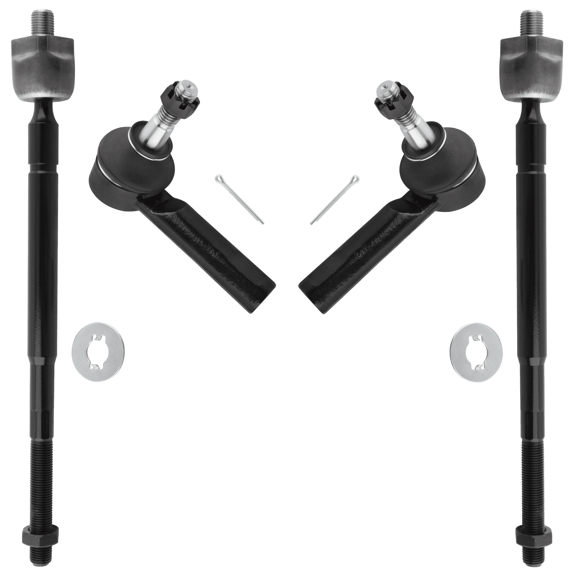 BOXI 4pcs Front Inner Outer Tie Rod Ends Fit for Chevrolet Cobalt 2005-2010/HHR 2006-2011 / for Pontiac G5 2007-2010/Pursuit 2005-2006 / for Saturn Ion 2003-2007 | ES800030 EV80445