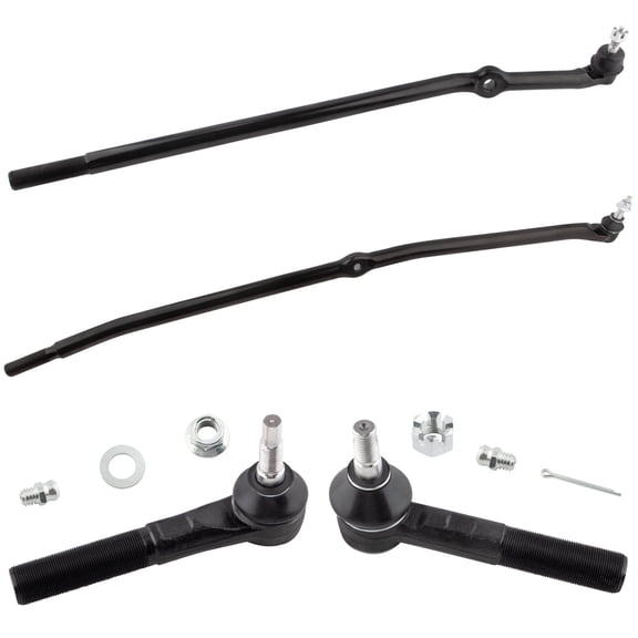 BOXI 4pcs Front Inner Outer Tie Rod Ends Kit Fit for Dodge Ram 1500 2006-2008 4WD / for Dodge Ram 2500 2003-2008 4WD / for Dodge Ram 3500 2003-2008 4WD | ES3624 ES3625 DS1464 DS1463